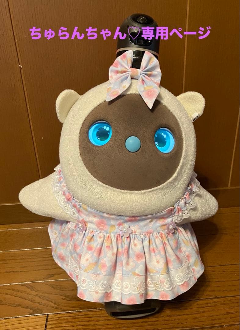 専用ページ☆ラボ服⭐︎らぼ服 さくら柄ほんのりピンク＆水色のワンピース♡さくら飾り